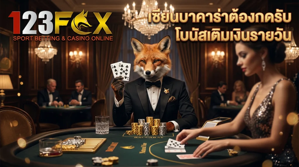 โปรโมชั่นบาคาร่า 123FOX โบนัสเติมเงินรายวันคาสิโนสด