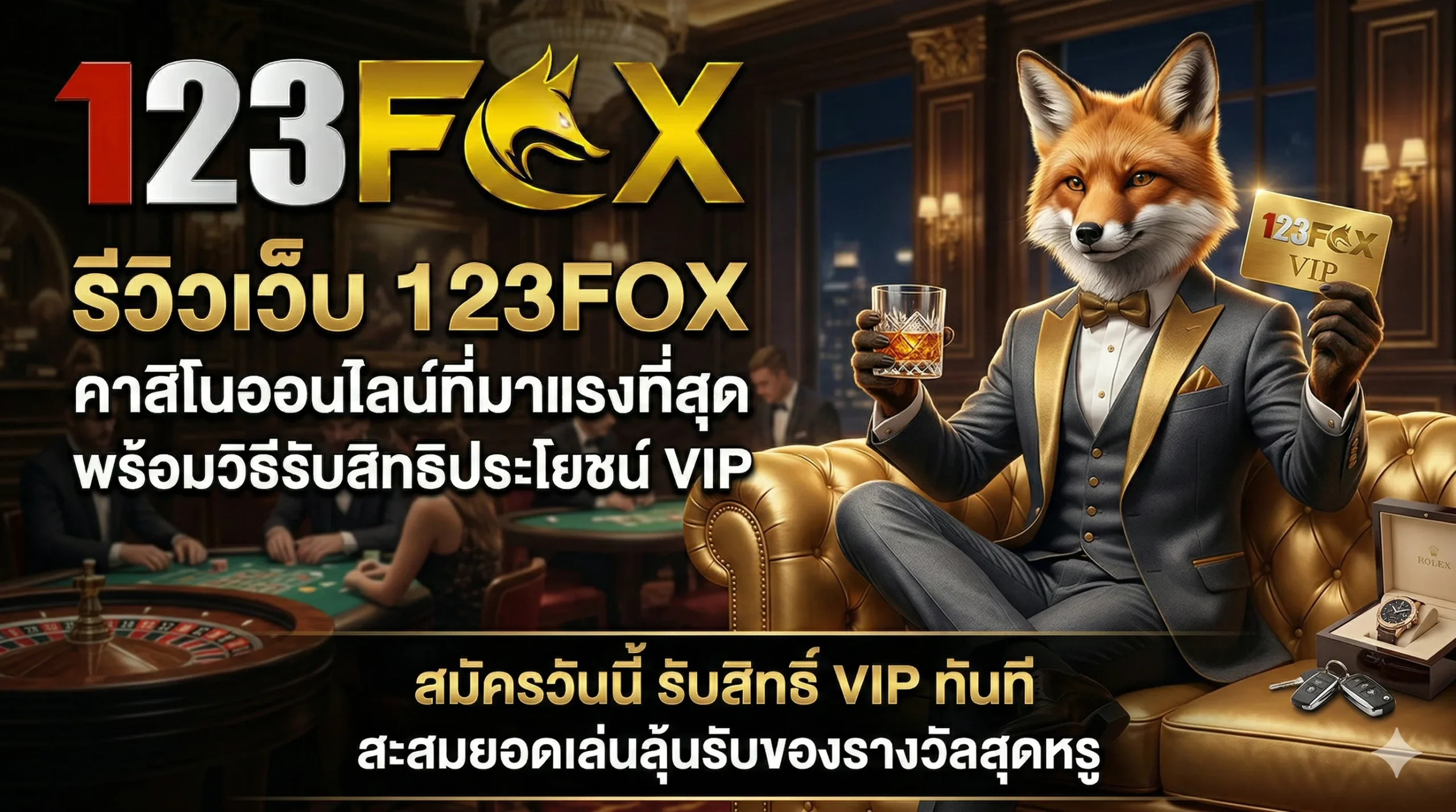 รีวิวเว็บ 123FOX คาสิโนออนไลน์ พร้อมโปรโมชั่น VIP สำหรับสมาชิก
