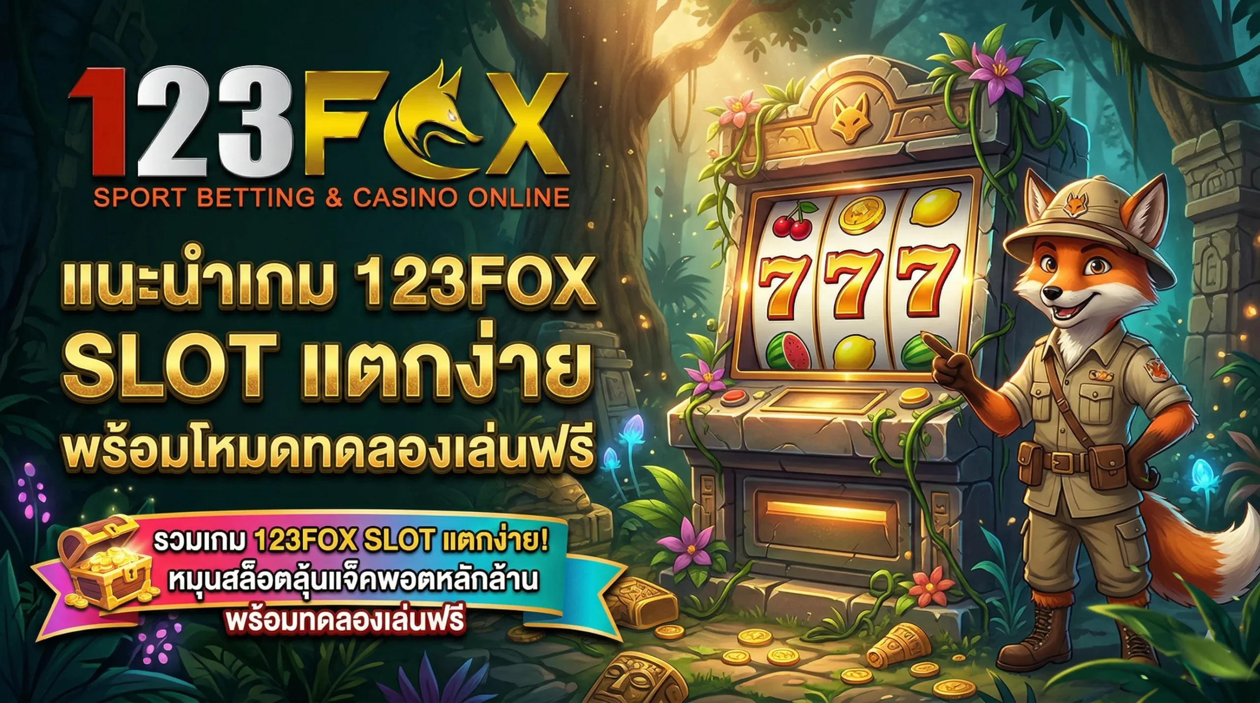 แนะนำเกม 123FOX SLOT แตกง่าย พร้อมโหมดทดลองเล่นฟรี
