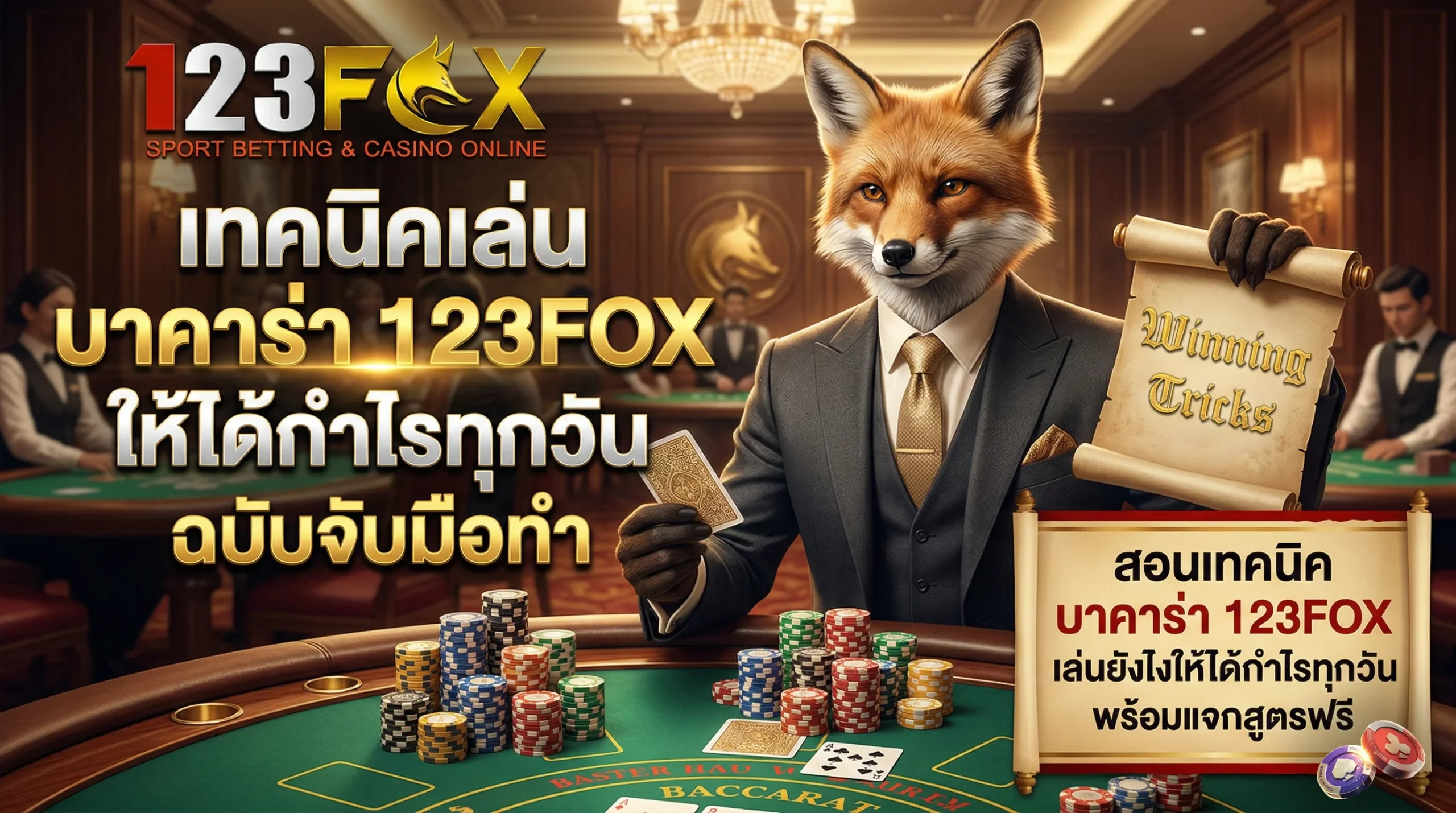 เทคนิคเล่น บาคาร่า 123FOX ให้ได้กำไรทุกวัน ฉบับจับมือทำ