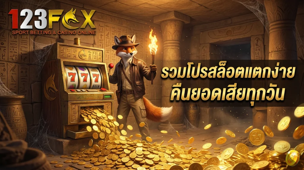โปรโมชั่นสล็อต 123FOX คืนยอดเสียและสล็อตแตกง่าย
