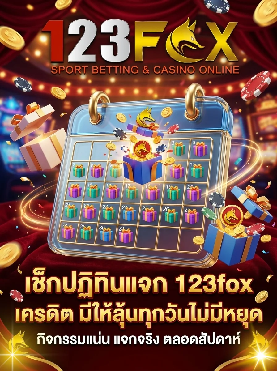 ปฏิทินกิจกรรมแจก 123fox เครดิต รายวันสำหรับสมาชิกทุกคน