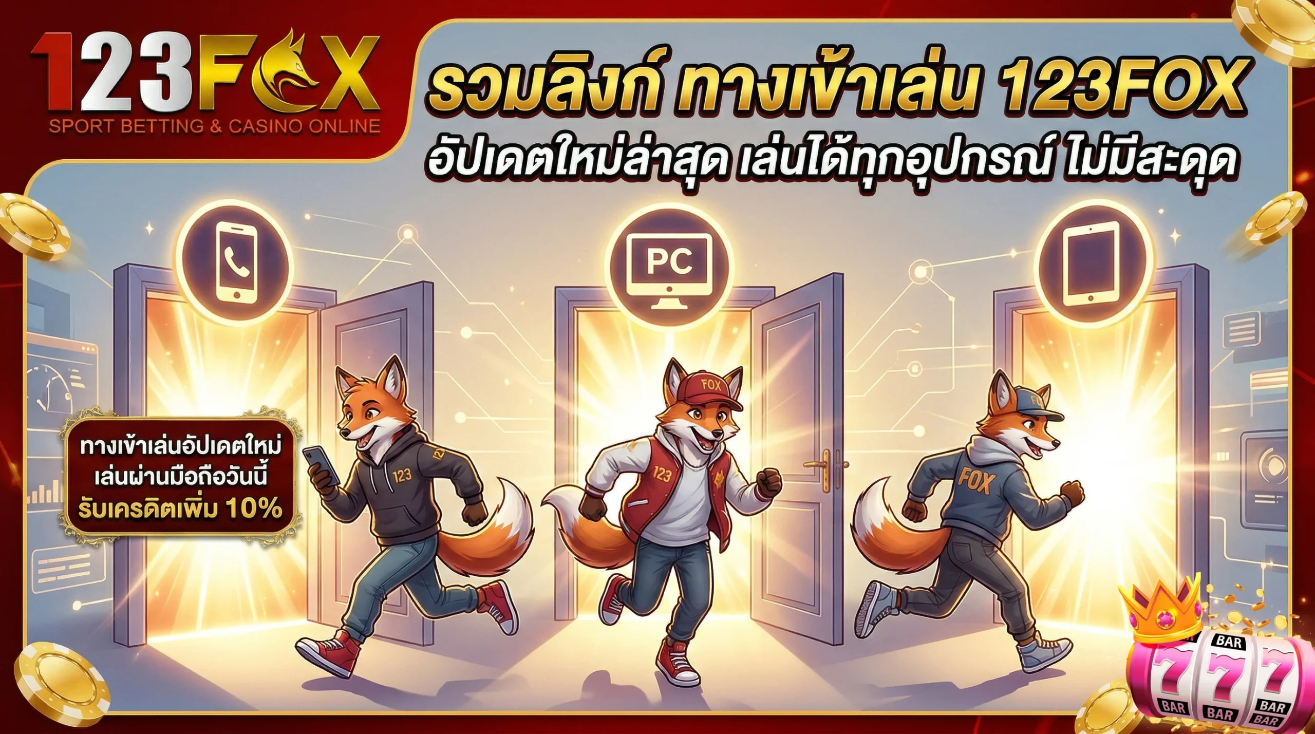 รวมลิงก์ ทางเข้าเล่น 123FOX อัปเดตใหม่ เล่นได้ทุกอุปกรณ์