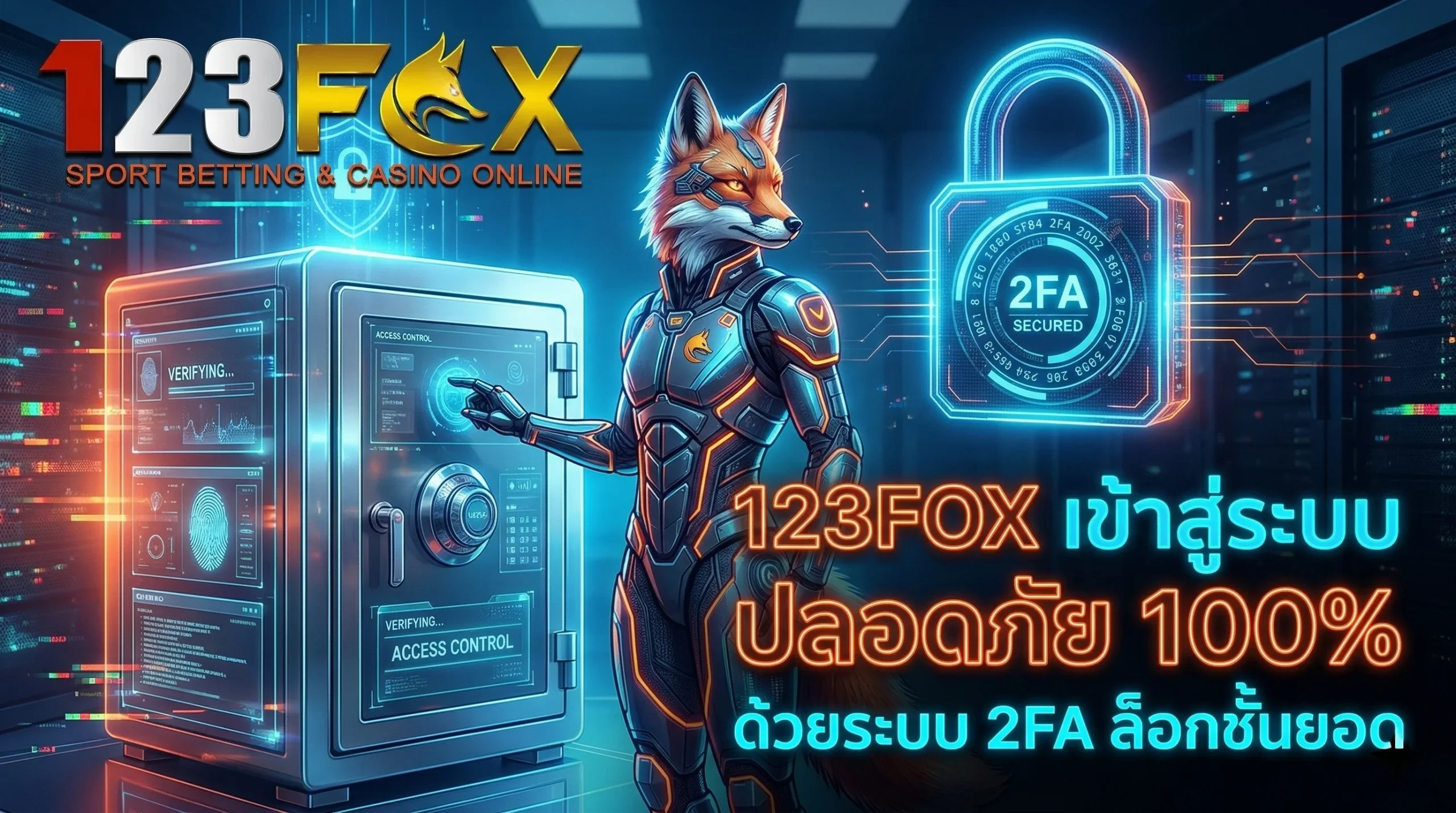 ทางเข้าสู่ระบบ 123FOX ที่มีความปลอดภัยสูงด้วยการยืนยันตัวตนสองชั้น
