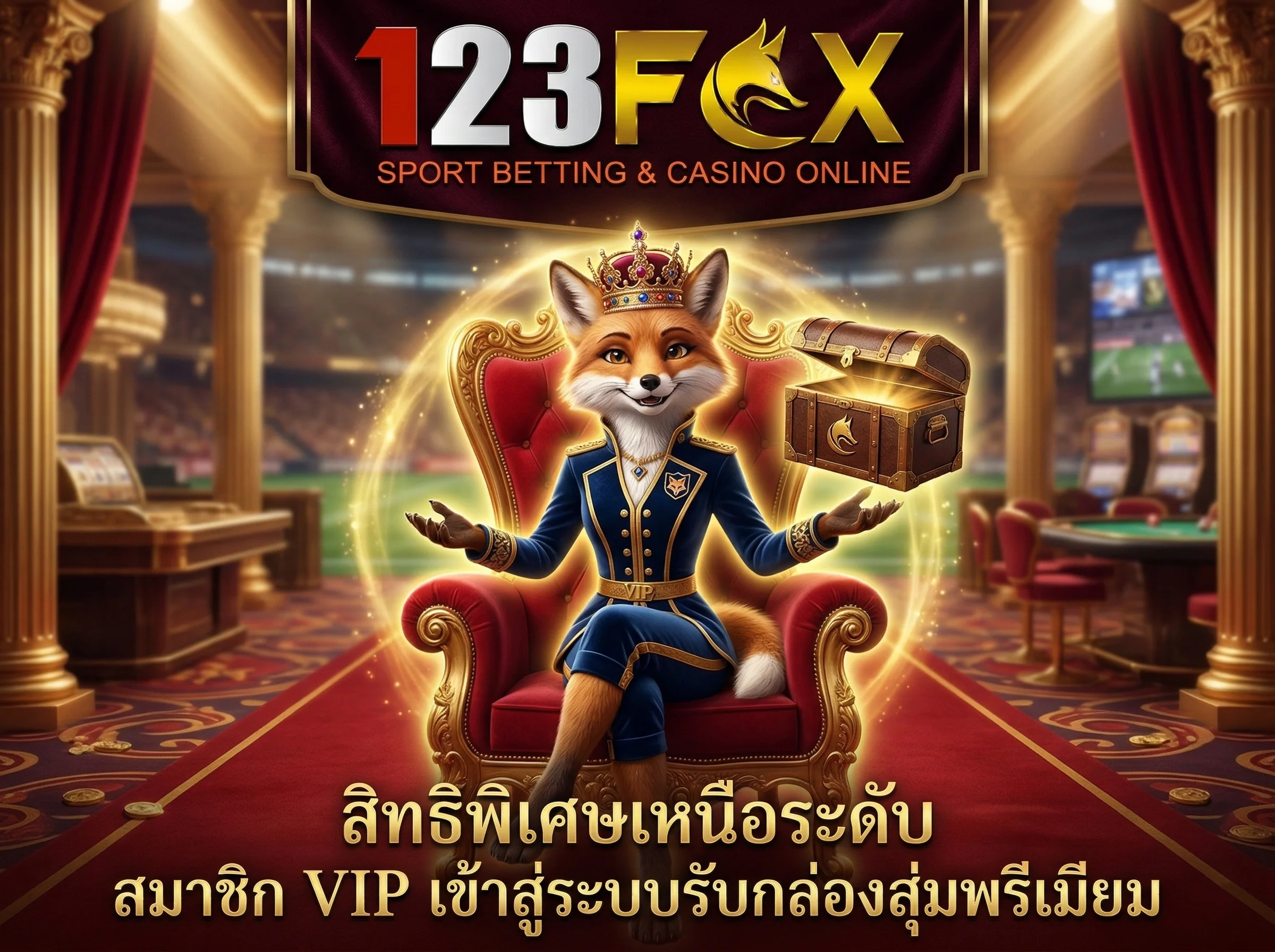 สิทธิพิเศษสำหรับสมาชิก VIP รับกล่องสุ่มพรีเมียมเมื่อเข้าสู่ระบบ 123fox