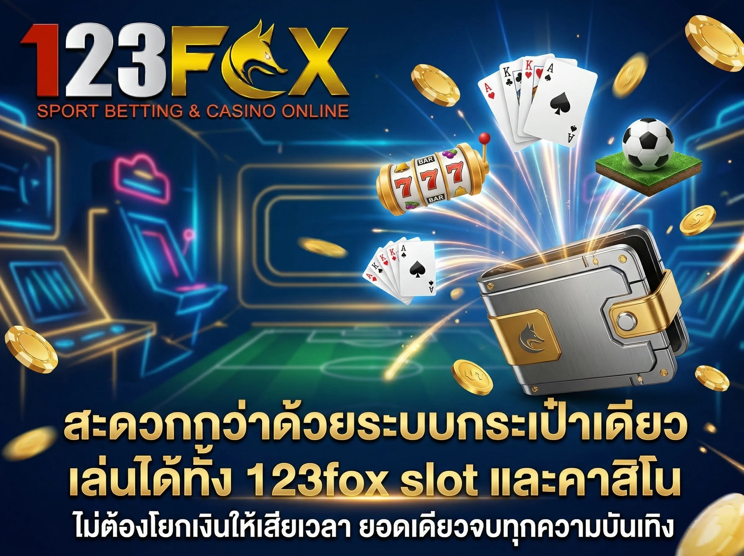 ระบบกระเป๋าเดียวเล่นได้ทั้ง 123fox slot และบาคาร่า