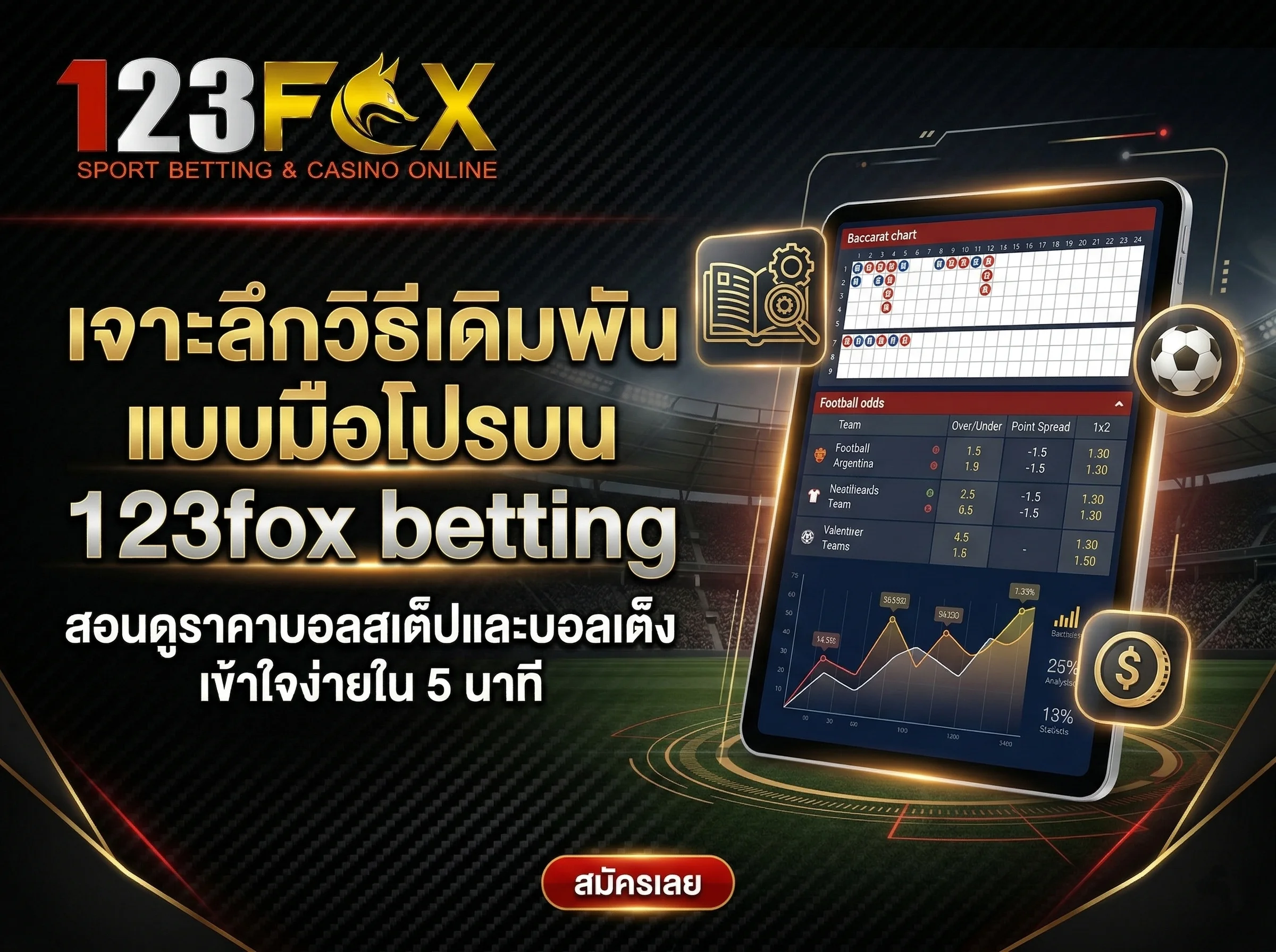 คู่มือการเดิมพันกีฬาแบบมืออาชีพบน 123fox betting