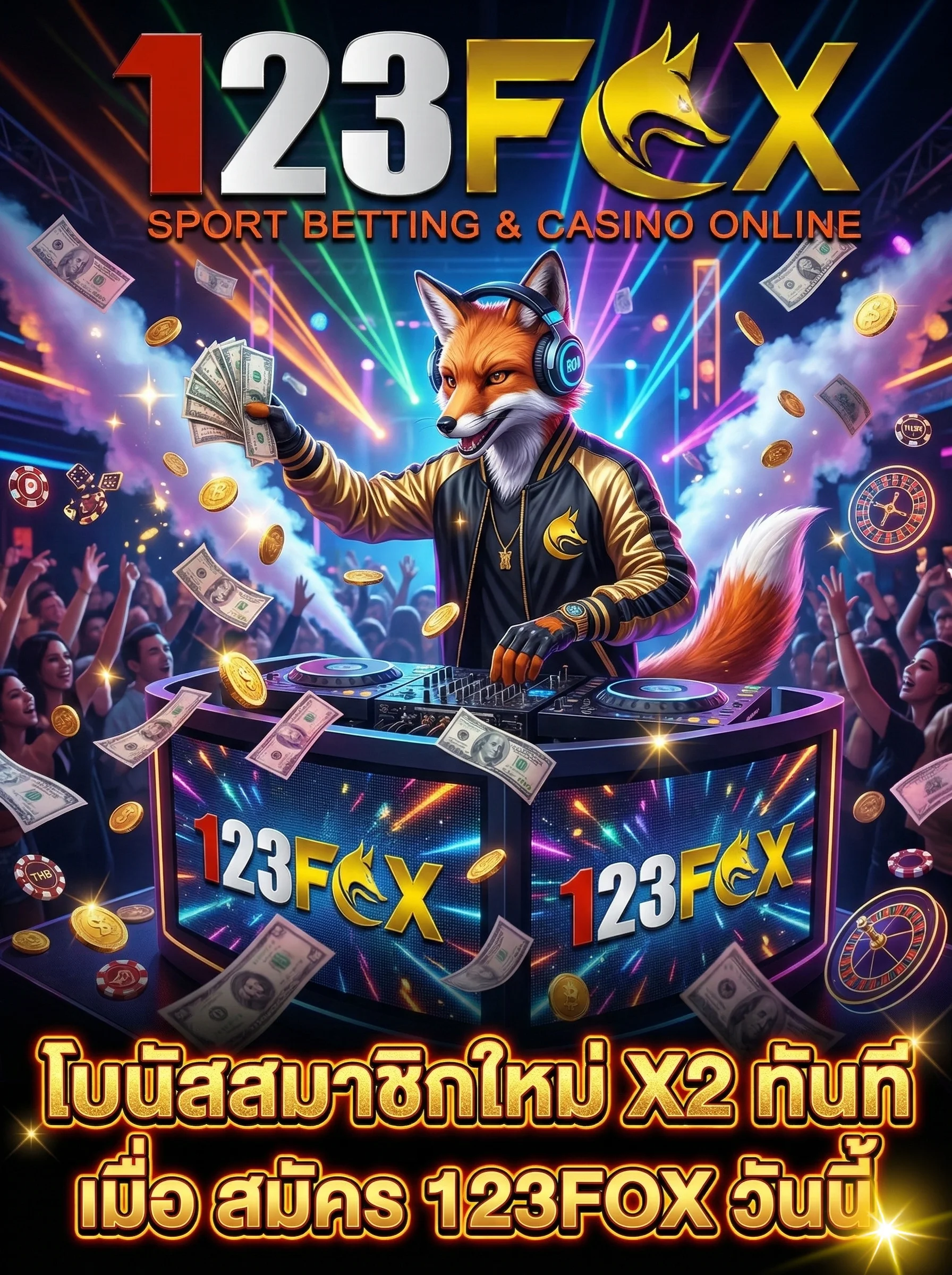 สิทธิพิเศษและโปรโมชั่นสำหรับสมาชิกใหม่เมื่อสมัคร 123FOX