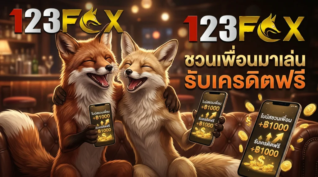 โปรโมชั่นชวนเพื่อน 123FOX รับเครดิตฟรีทั้งคนชวนและคนถูกชวน