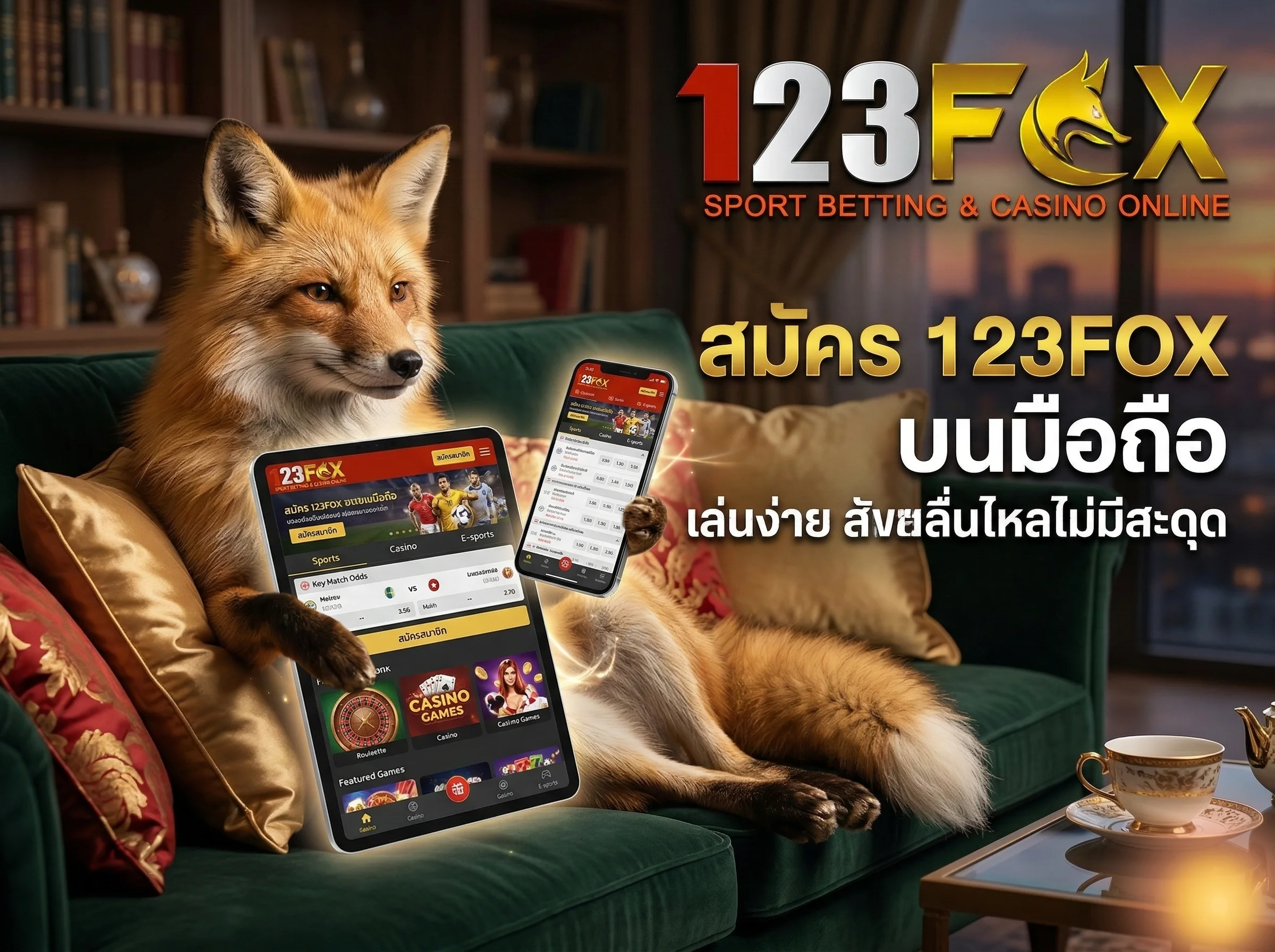 สมัคร 123FOX ผ่านมือถือ รองรับทั้งระบบ iOS และ Android อย่างสมบูรณ์แบบ