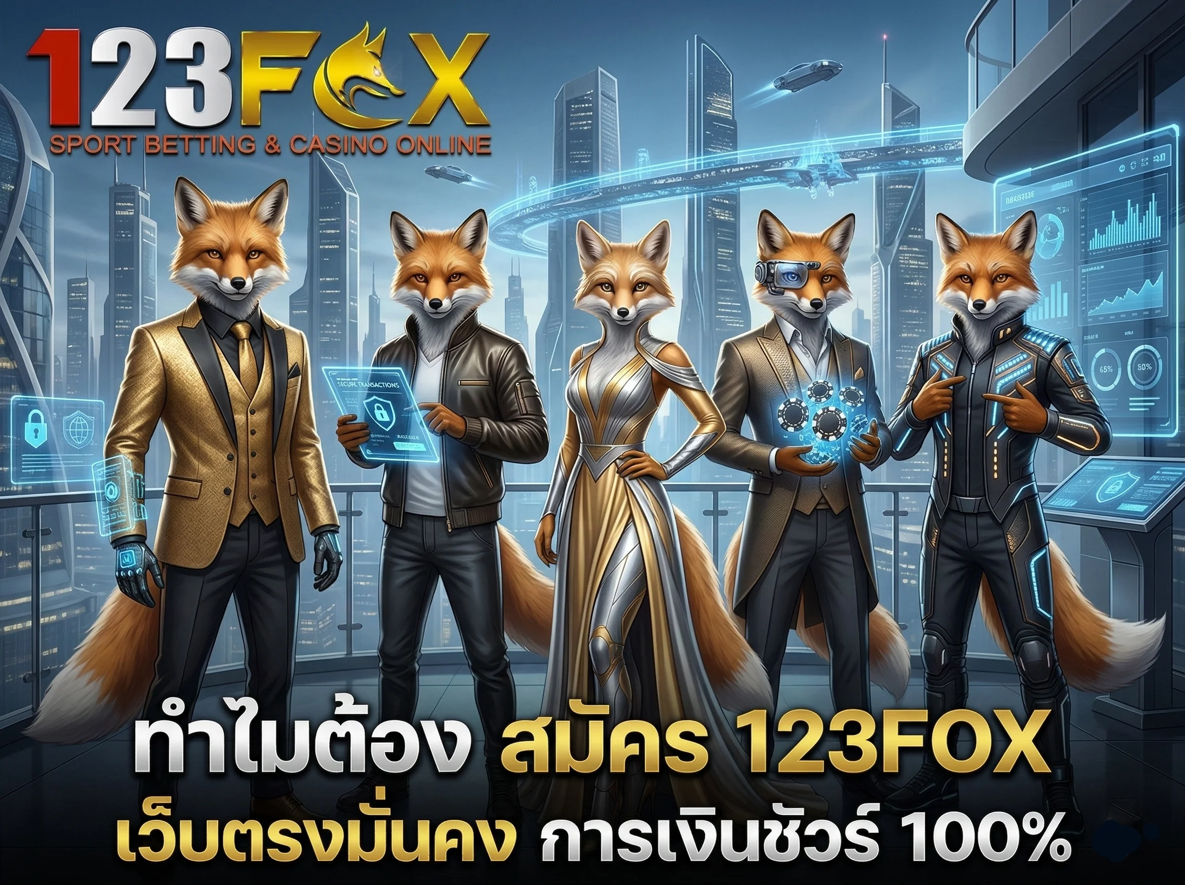 เหตุผลที่นักเล่นเลือกสมัคร 123FOX เว็บตรงไม่ผ่านเอเย่นต์ มั่นคงปลอดภัย
