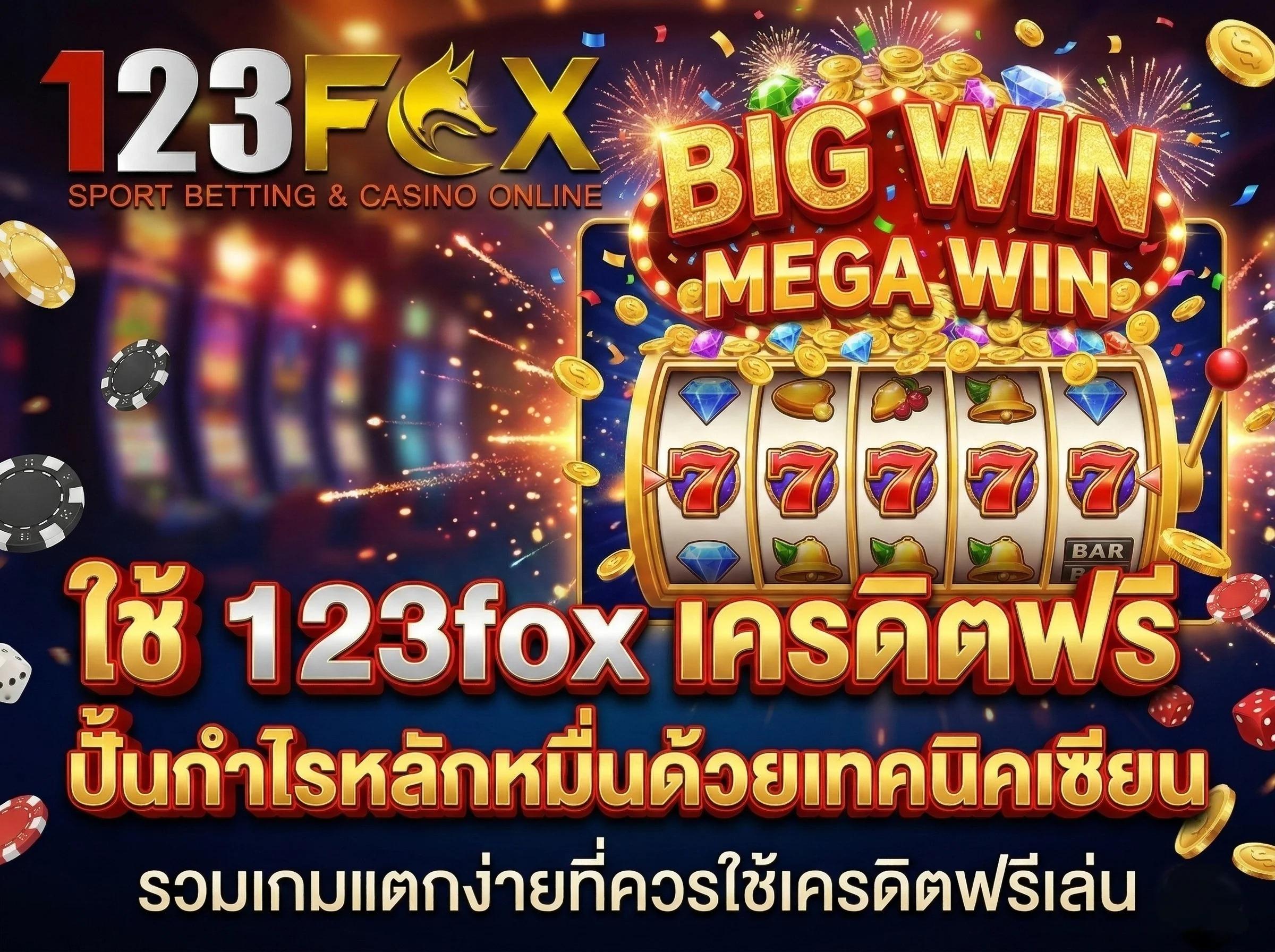 เทคนิคการใช้ 123fox เครดิตฟรี ปั้นกำไรจากเกมสล็อตแตกง่าย